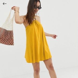 ASOS mustard yellow dress